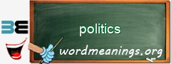 WordMeaning blackboard for politics